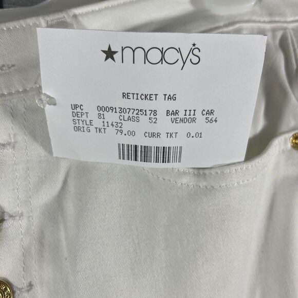 Michael Kors Selma Crop Jeans High-Rise Flare Cropped Leg Optic White Sz8 - Picture 5 of 16